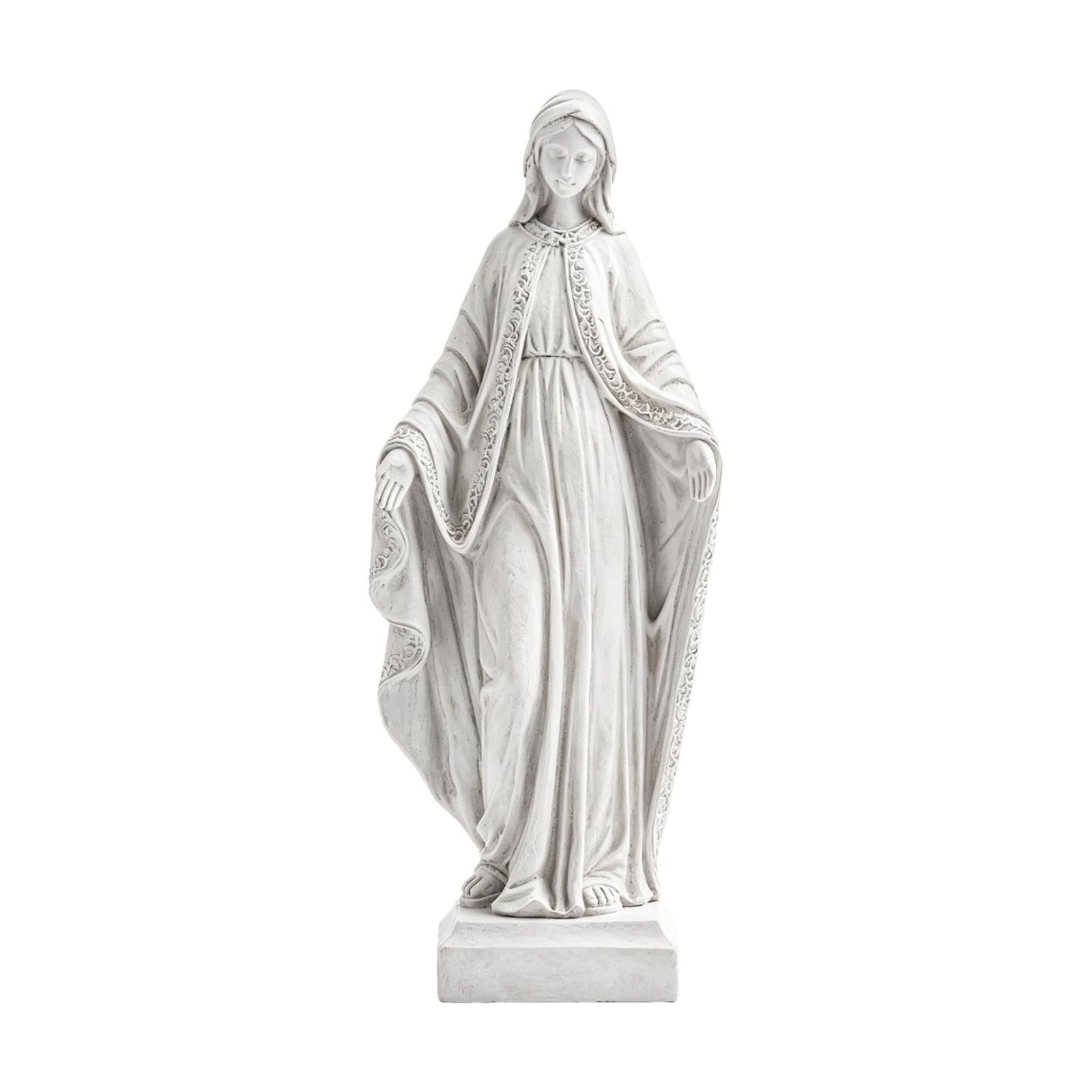 Virgin Mary Statue, 15" H Resin Blessed Mother Mary Statue | Religious Virgin Mary Statue Outdoor, Catholic Home Decor