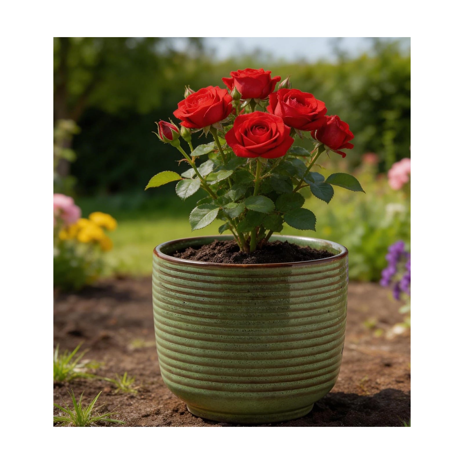 Ceramic Plant Pot, 5.12 Inch Small Planter with Unique Glaze, Home Decor Indoor Outdoor Flower Pot for Succulents