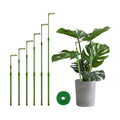 Yhtpouqe 6 Pack Extendable Plant Stakes, 16.5-42.5 Inch Plant Stakes for Indoor Outdoor, Adjustable Monstera Plant Support Sticks with Clips for Clombing Plants, Vine, Orchid, Tomato, Vegetables