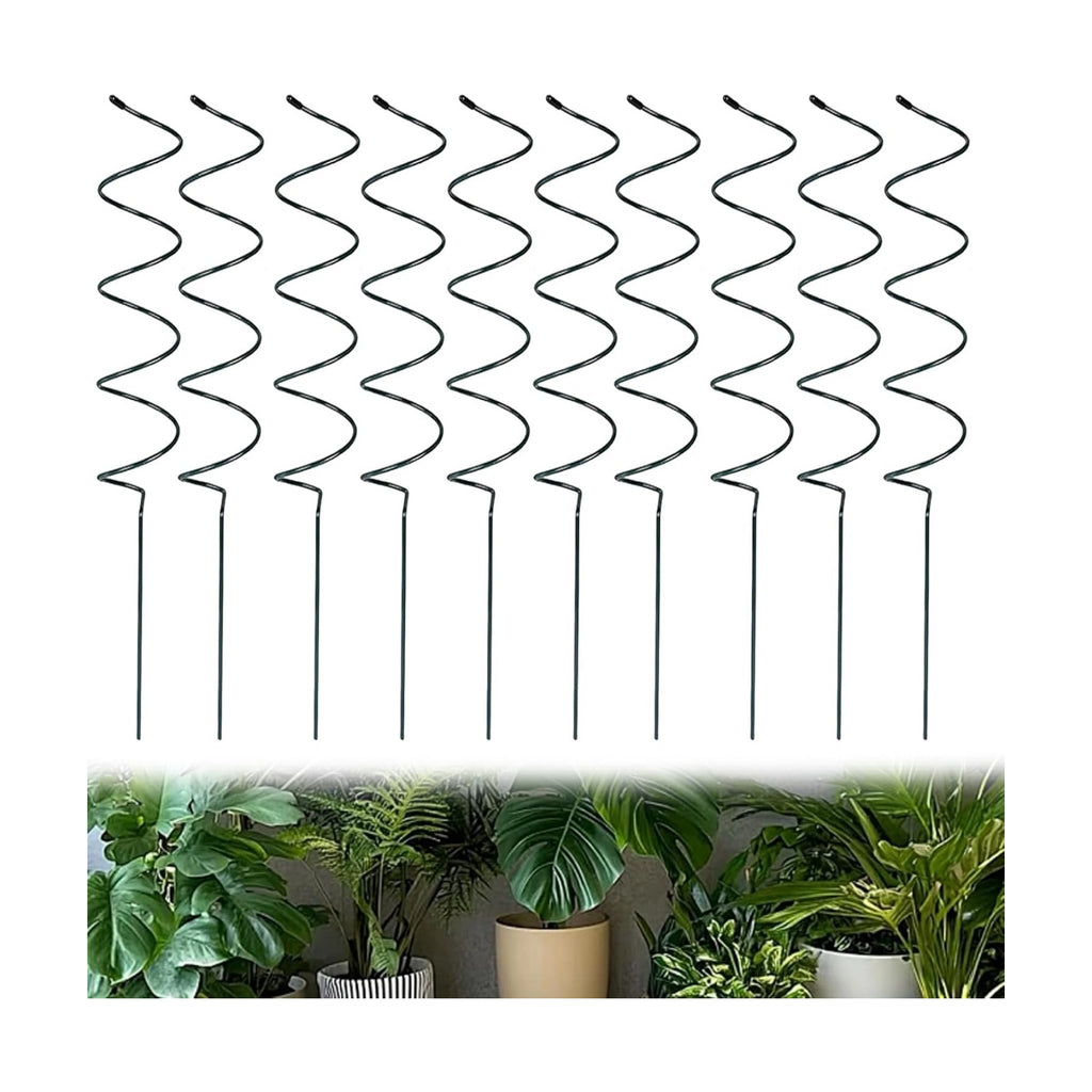 10 Pack 15.8" Tomato Spiral Stakes, Small Spiral Plant Support, Reusable Twisted Stakes for Climbing Plants, Tomatoes