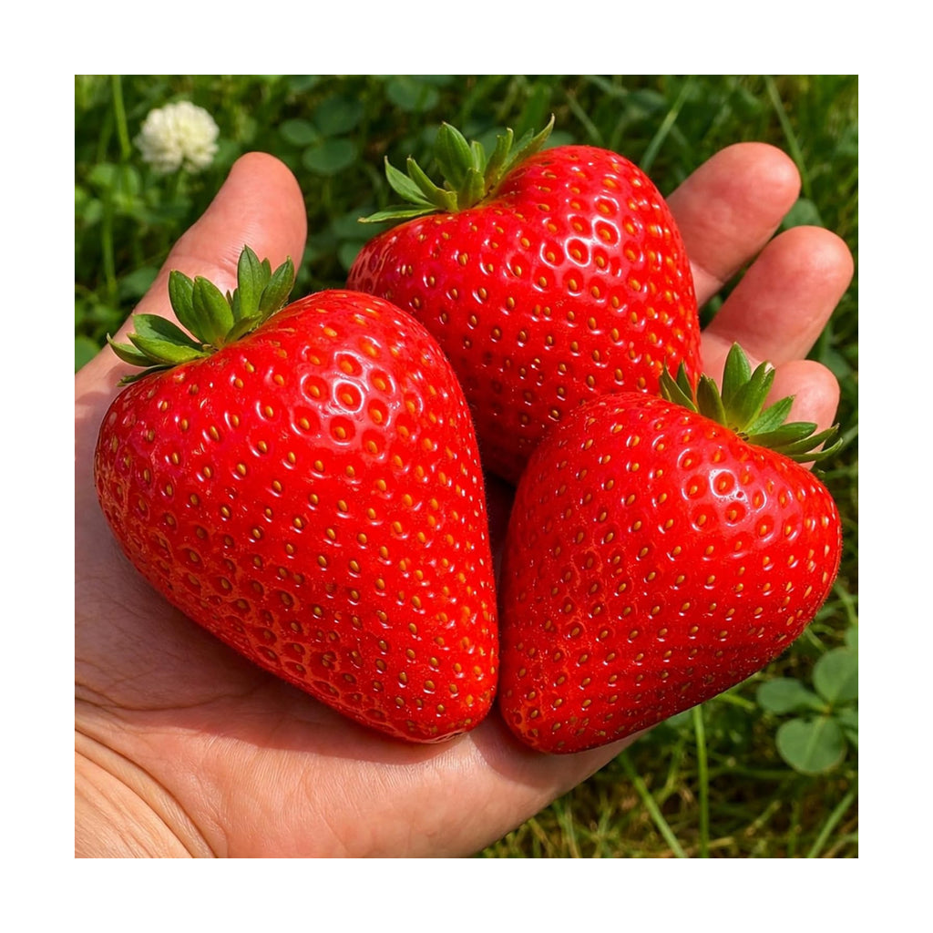 Ruby Giant Strawberry Plants – Extra Large Sweet Strawberries – High Yield Strawberry Runners – Big Fruit, Easy to Grow