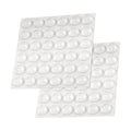 72-Piece Clear Rubber Feet Adhesive Cabinet Bumper Plant Risers