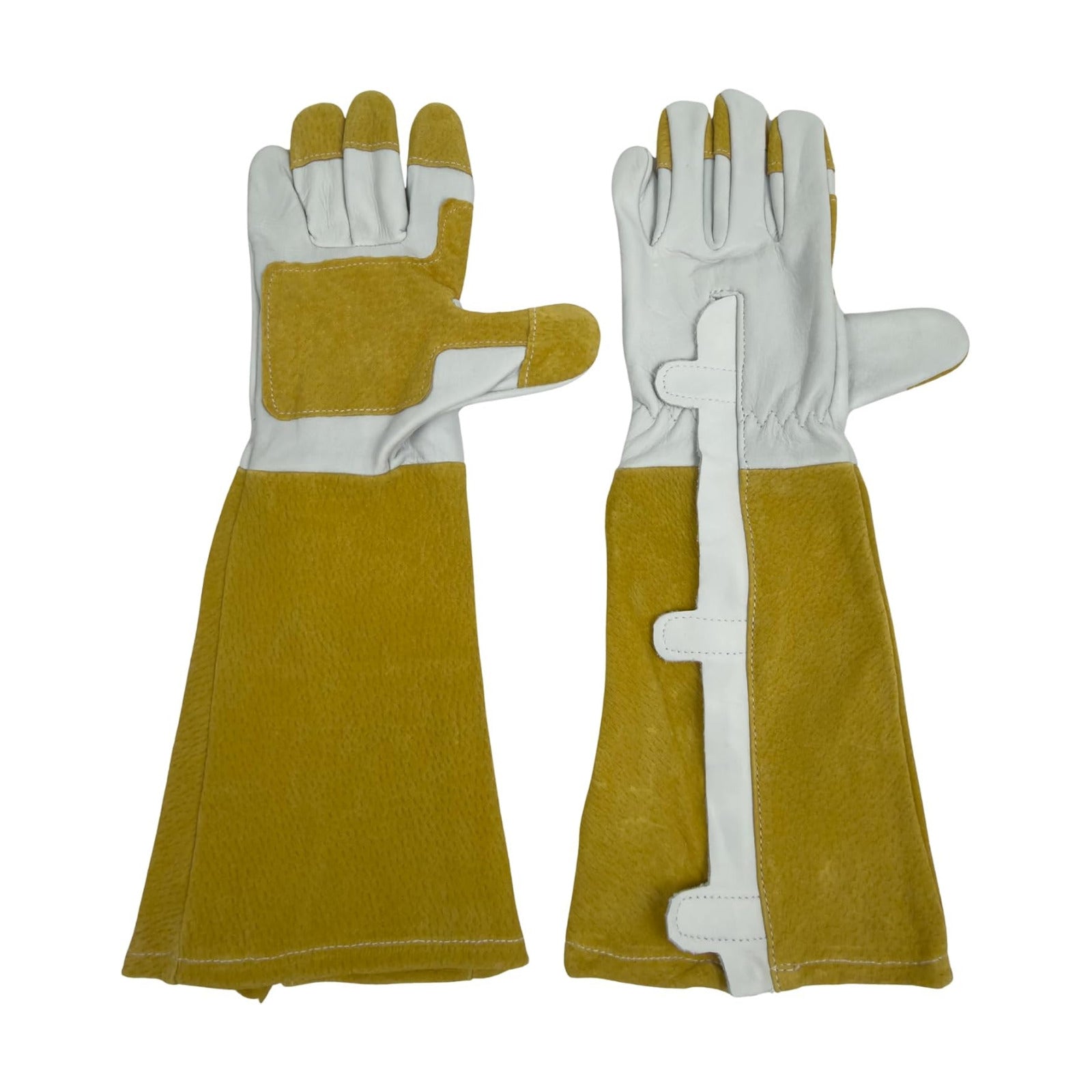 OGRE Zip-Up Rose Pruning Gloves, Long Leather Thorn Protection