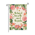 The Hum Of Bees Is The Voice Of The Garden Flags for Outside, Bees Friendly Garden Flag, Honey Bee Floral House Banner, National Pollinator Week Yard Sign Decor, Gardening Gifts for Bee Lover