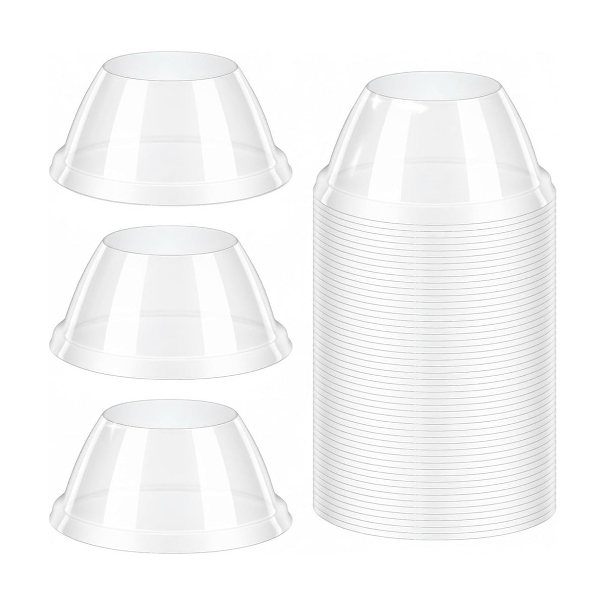 50 Pack Grow Domes Hydroponic, Transparent Hydroponic Dome Covers for Plants, 1.57in Inner Humidity Plant Domes Caps Plant Covers for Growing System