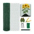 Convivium Plant Protectors from Animals, 0.8mm Free-Cut Green Chicken Wire Mesh, PVC Coated Tree Trunk Guard & Garden
