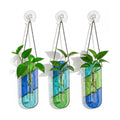3 Pcs Stained Glass Window Hanging Decor, Plant Propagation Station | Window Propagation Stations, Planters with