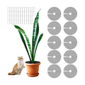 10Pcs Plant Pot Grids,11.8Inch Plant Pot Cover with 30 U-Shaped Nails, Cat Proof Protector for Potted Plants,Dig-Free