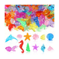 120 Pcs Acrylic Sea Shell Decorations, Ocean Themed Sensory Bin Fillers 3D Gems for Table Scatter Vase Filler and Pool Treasure Hunt Games