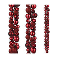 2 Pcs 9 ft Christmas Ball Ornament Garland, Burgundy
