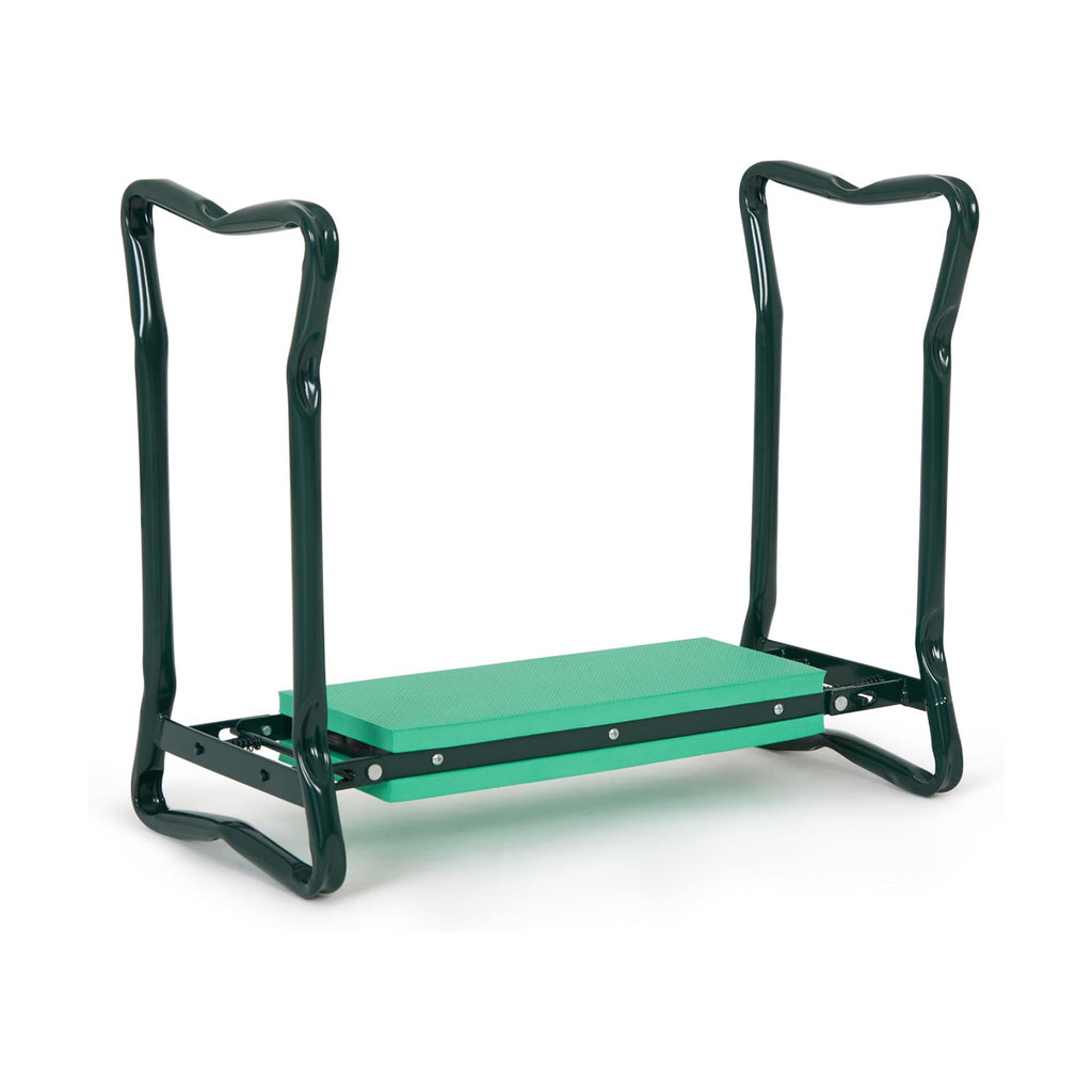 Backyard Expressions Garden Kneeler & Seat – 2-in-1 Garden Stool and Kneeler, Foldable Gardening Bench with Cushioned