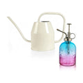 35 oz/1000 ml Metal Indoor Small Watering Can with Long Spout for House Plants Decorative, 12 oz/360 ml Glass Plant Mister Spray Bottle for Bonsai Garden Flowers