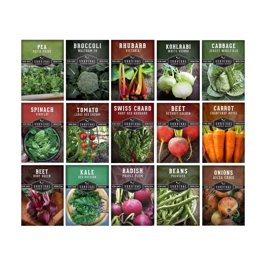 Northern Vegetable Seeds Collection for Planting | 15 Cold Hardy Heirloom Varieties, Frost-Tolerant for Cool Climates &