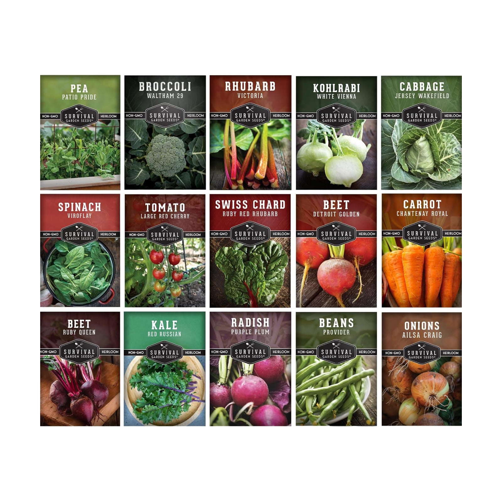 Northern Vegetable Seeds Collection for Planting | 15 Cold Hardy Heirloom Varieties, Frost-Tolerant for Cool Climates &