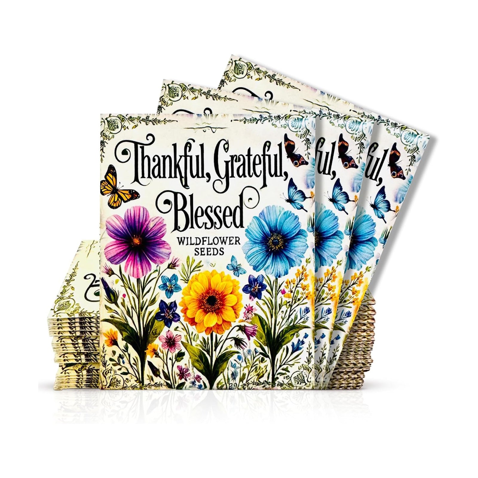 25 Wildflower Seed Packets - Thank You Gifts for Guests - Engagement Party Decorations - Wild Flower Seeds Throw and
