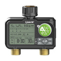 AquaVision Digital Hose Timer, Dual Zone Automatic Garden Water Timer with LCD Display, Programmable Irrigation