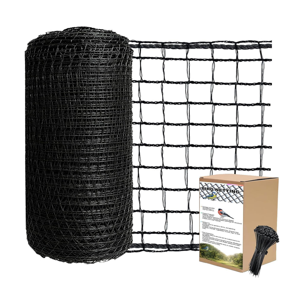 POYEE 10x30ft Bird Netting, 1/2-inch Square Mesh Garden Netting | Animal Barrier for Vegetables, Fruit Trees, Blueberry