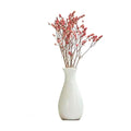 Small Ceramic Bud Vase Flower Vase Decorative Floral Holder (White)