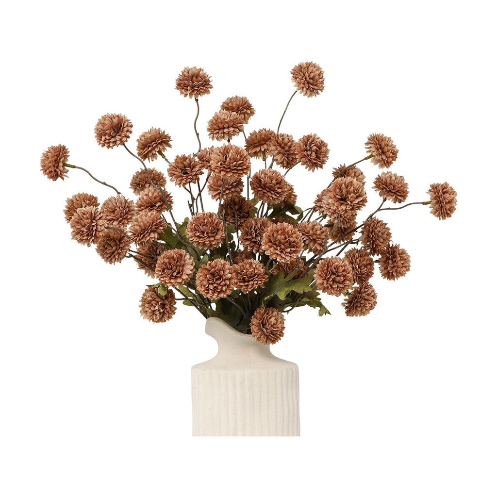 DuHouse 9pcs Faux Silk Pompon Mum Small Chrysanthemum Ball