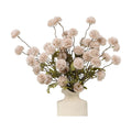 DuHouse 9pcs Artificial Flowers Silk Pompon Mum Small Chrysanthemum Ball
