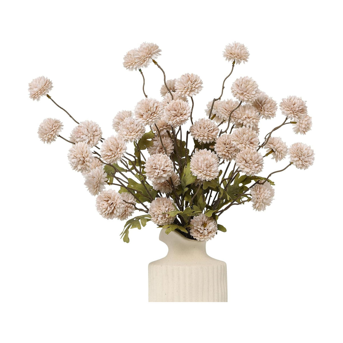 DuHouse 9pcs Artificial Flowers Silk Pompon Mum Small Chrysanthemum Ball