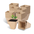 80-Pack 3.15" Square Biodegradable Seed Starter Pots