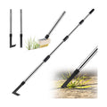 PIMEKOY Crack Weeder Tool Set, 3 Different Weed Remover Tool Head for Paver | 60" Long Handle Weed Scraper Tool, Moss