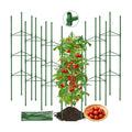 6 Pack Tomato Cages for Garden, 51.2 Inch Tall Adjustable Tower Tomato Trellis for Raised Garden Bed, Heavy Duty Metal