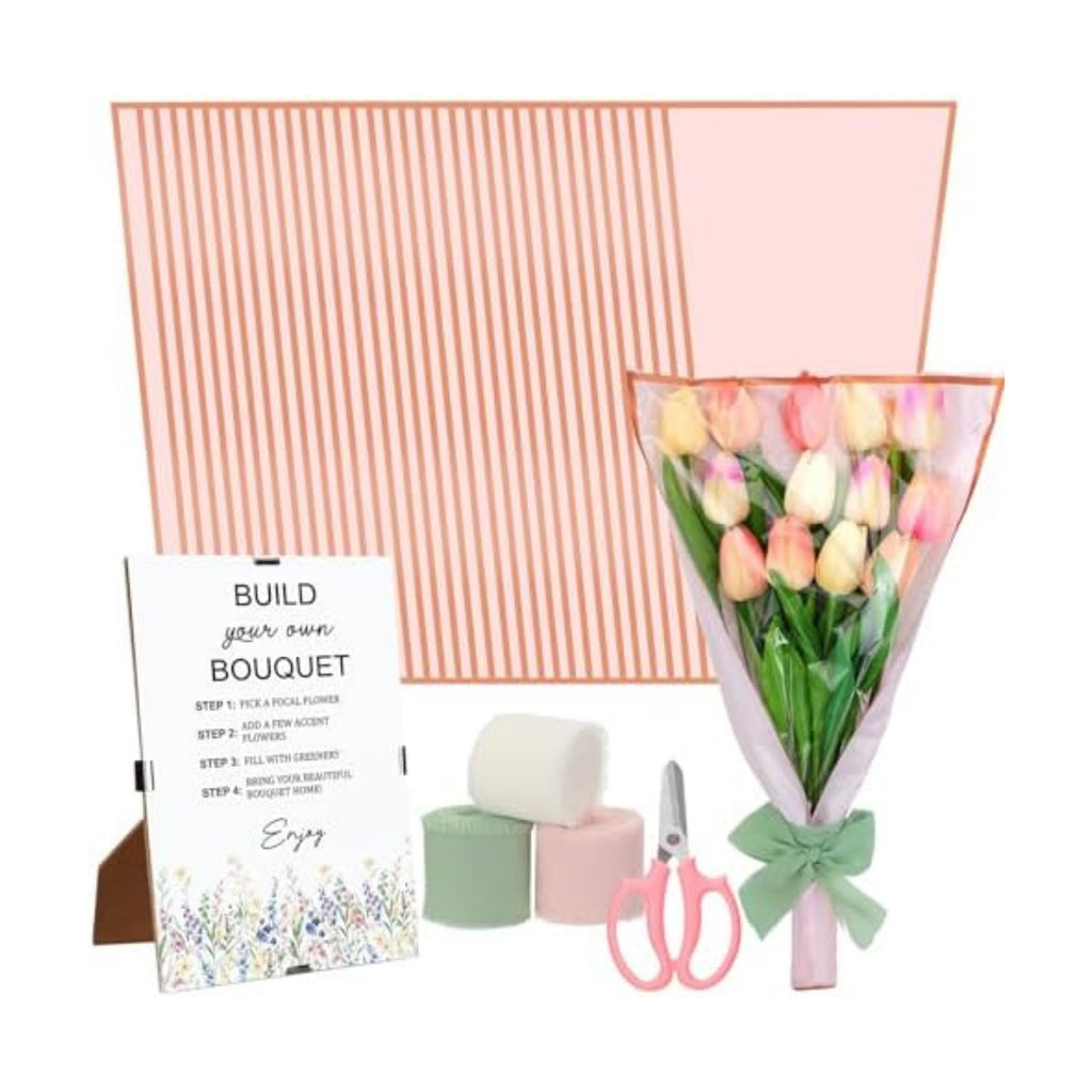 Tinlade 75 Pcs DIY Pink Flower Bar Supplies for Wedding Bridal Shower