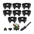 48PCS Planting Grow Rings with Shovel, Diameter Range 8.3-15.7in Adjustable Round Plant Support Garden Circle Ring for