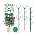 Plant Support Stakes, Stackable Plant Support Poles, Green, 12 Pcs