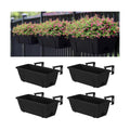 Balcony Planters Railing Hanging, Deck Railings Planter Boxes 16.9in, Railing Planter Box, Deck Planters for Railings