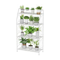 VyGrow Plant Stand, 4 Tier Plant Shelf for Indoor Outdoor, Heavy Duty Metal Tall Plant Stands Holder Rack for Living
