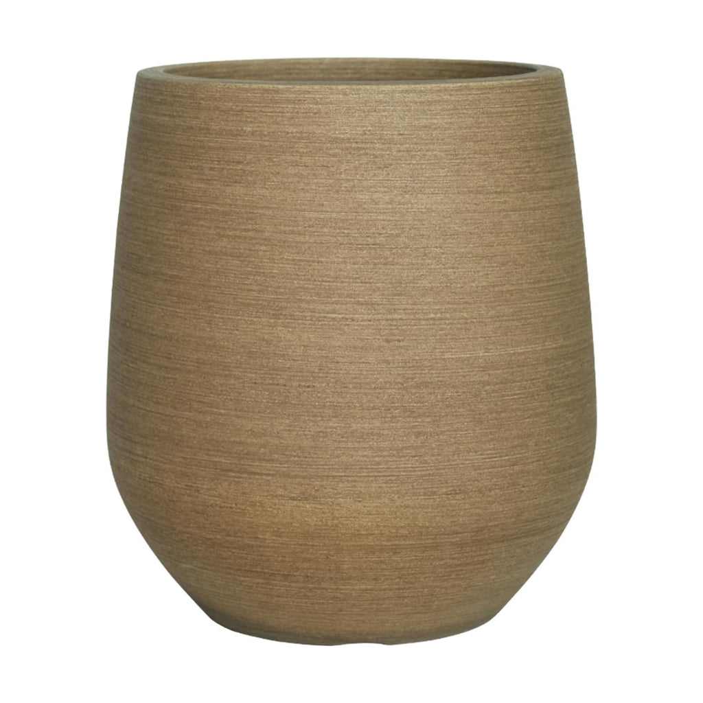 11.8" H Wood-look Plastic Tapered Planters with Drainage Holes and Plug | Indoor/Outdoor Use, UV/Weatherproof
