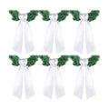 VitalCozy 6 Pcs White Wreath Sash Cotton Blank Ribbon