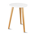 Uneedem Plant Stand Indoor, Mid Century Modern Small Round Plant Table for Flower Pots, 16.5" Tall Plant Holder Wood Stool for Living Room (2 Pack)