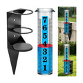 YZDTECH Rain Gauge Outdoor, 7" Easy to Read Rain Measure Gauge with Red Float, Rain Gauges Outdoors Best Rated with Metal Rack Holder, Large Freeze Proof Plastic Replacement Tube for Yard Garden