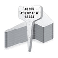 Hicarer 48 Pcs Metal Plant Labels, Stainless Steel 4" x 2.4" Garden Markers | Waterproof 304 Stainless Steel T Type
