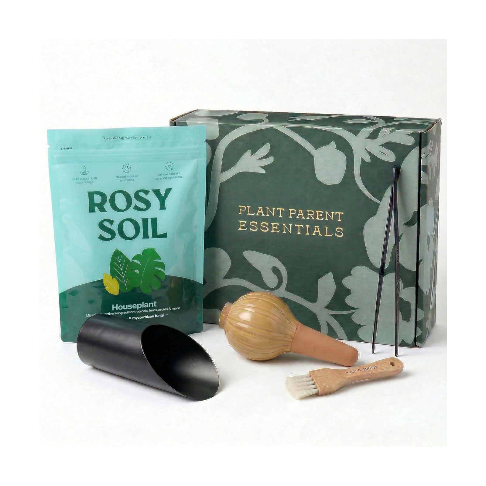 Rosy Soil Plant Parent Essentials Gift Box, Indoor Plant Kit | Gift for Plant Lovers, Gardening Tool Kit, with