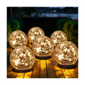 Solar Globe Lights Outdoor Waterproof-Solar Balls-Solar Garden Lights Orbs | Solar Globe Lights for Outside 6 Pack