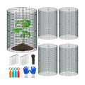 5 Pack Wire Plant Protector, 16"x12" Detachable Metal Plant Protectors Mesh, Garden Plant Protectors for Shrubs Flowers