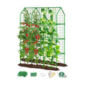 65" Cucumber Trellis for Climbing Plants Outdoor, Metal Garden Trellis for Raised Bed, Plant Support Structures with