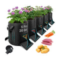 Mulctun 5Pcs 20 Gallon Potato Grow Bags, Grow Bags with Harvest & Visible Windows,Potato Bags for Growing Potatoes with