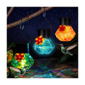 Nuogo 3 Pcs Blown Glass Hummingbird Feeder Gift Solar LED, Color C, Novel