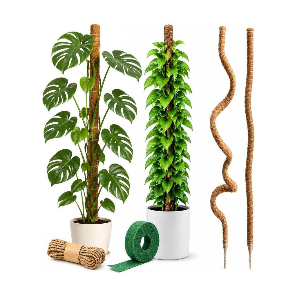 Craft911 Moss Pole Monstera Plant Support – 2 Pack 64” Bendable Moss Pole Monstera Plant Support, Plant Stakes for