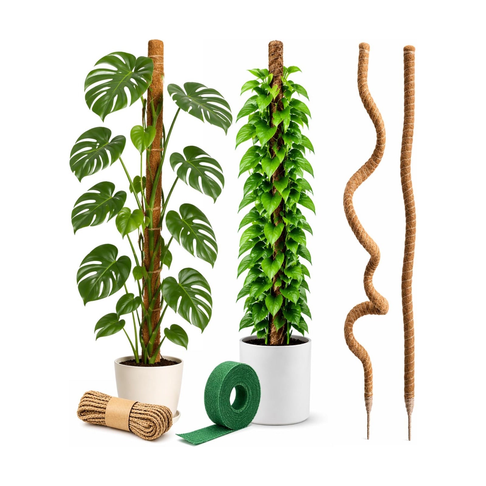 Craft911 Moss Pole Monstera Plant Support – 2 Pack 64” Bendable Moss Pole Monstera Plant Support, Plant Stakes for