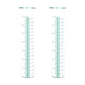 7'' Capacity Rain Gauge Replacement Tube Glass, 2 Pcs