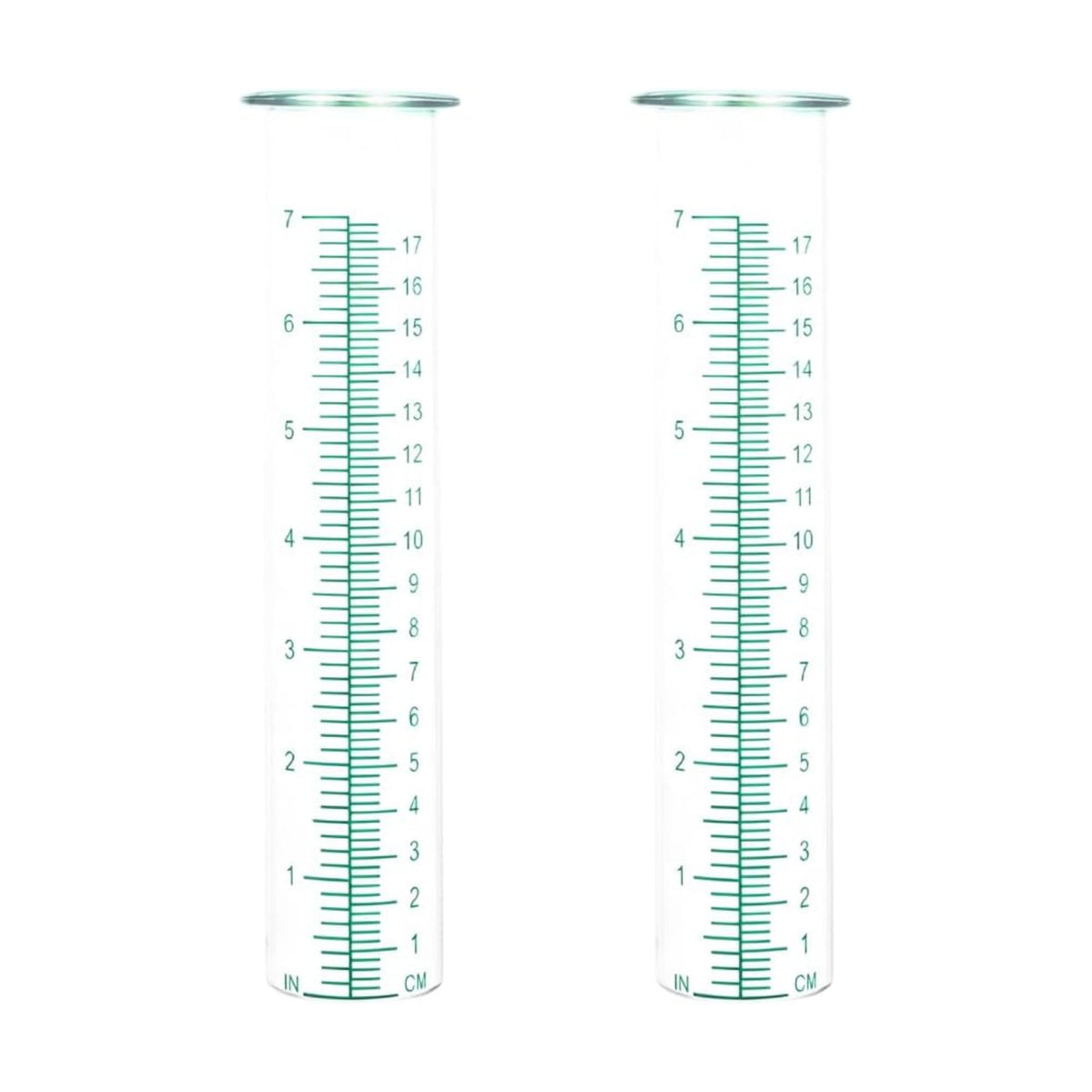 7'' Capacity Rain Gauge Replacement Tube Glass, 2 Pcs