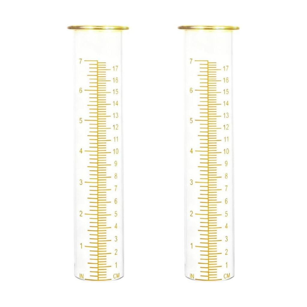 7'' Capacity Rain Gauge Replacement Tube Glass, 2 Pcs
