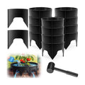 50 Pcs Planting Grow Rings, Diameter Range 8.2-15.7 Inches, Adjustable Interlocking Plant Support Rings with Mallet